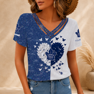 Limited Edition – Customized NHL Toronto Maple Leafs V-Neck Shirt