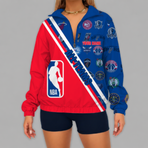 Limited Edition – Customized NBA All Teams V-Neck Zipper Sweatshirt Jacket