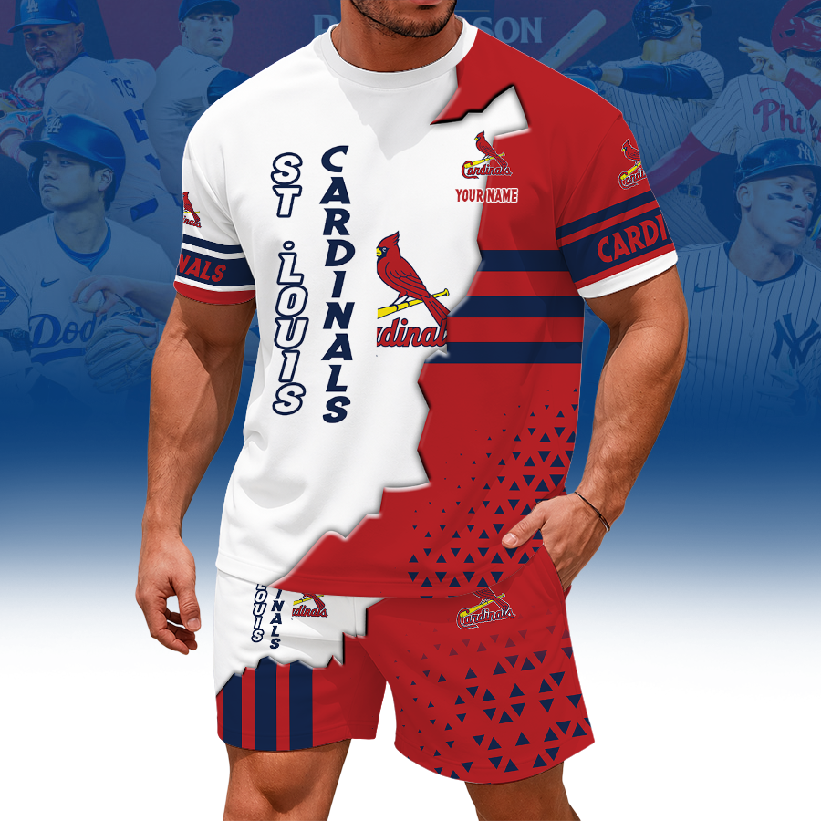 Limited Edition – Customized MLB St. Louis Cardinals Unisex T-Shirt & Shorts Set