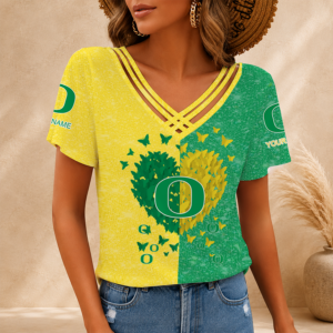 Limited Edition – Customized NCAA Oregon Ducks V-Neck Shirt