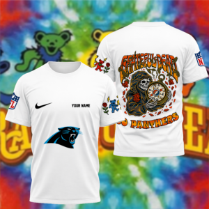 Limited Edition – Customized NFL Carolina Panthers x Grateful Dead T-Shirt