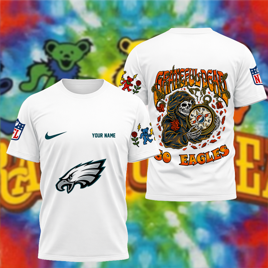 Limited Edition – Customized NFL Philadelphia Eagles x Grateful Dead T-Shirt