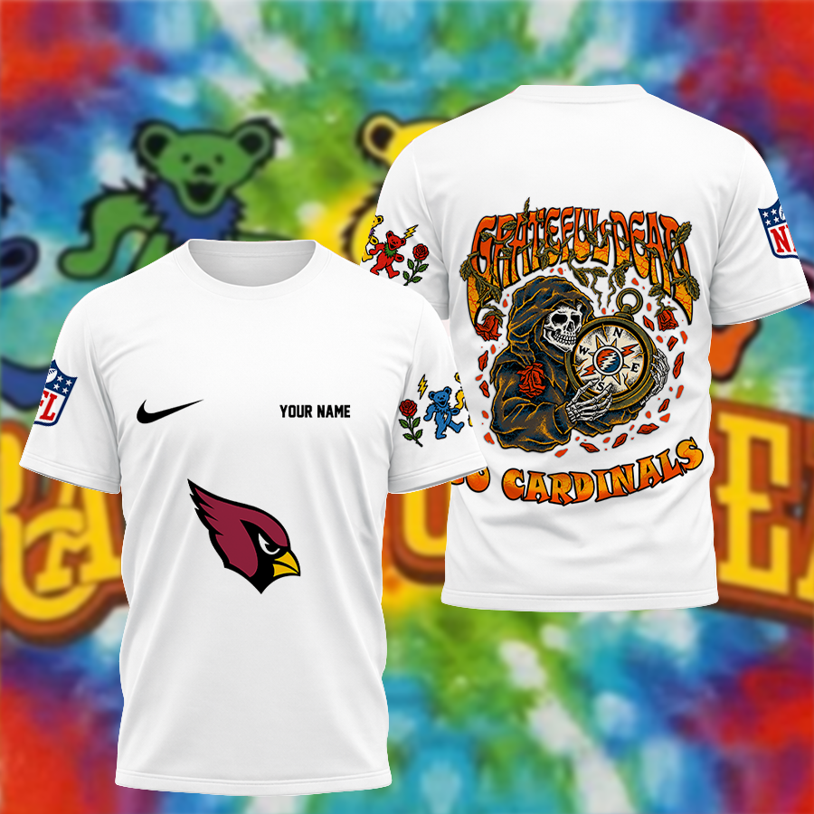 Limited Edition – Customized NFL Arizona Cardinals x Grateful Dead T-Shirt