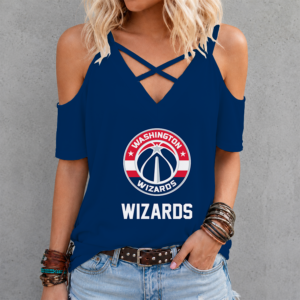 Limited Edition – Customized NBA Washington Wizards Criss Cross V-Neck Top