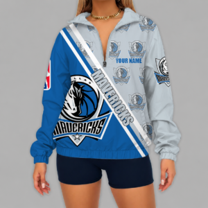 Limited Edition – Customized NBA Dallas Mavericks V-Neck Zipper Sweatshirt Jacket