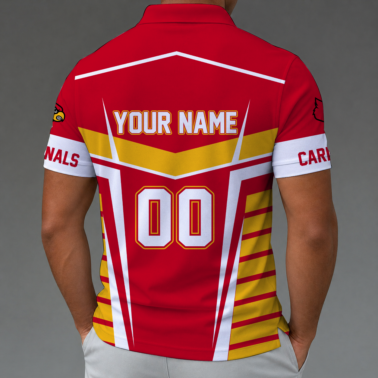 Limited Edition – New Customized NCAA Louisville Cardinals Zip Polo Shirt - Image 2