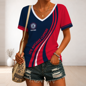 Limited Edition – New Customized NBA Los Angeles Clippers V-Neck Female Shirt TTH2107126