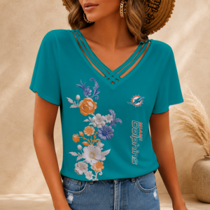 Limited Edition – Customized NFL Miami Dolphins V-Neck Shirt