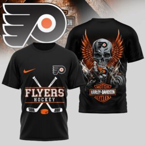Limited Edition – Customized NHL Philadelphia Flyers X Harley Davidson Unisex T-Shirt