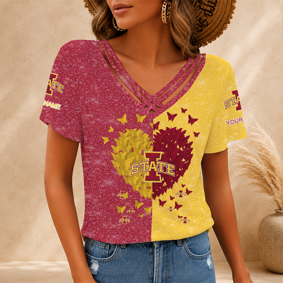 Limited Edition – Customized NCAA Iowa State Cyclones V-Neck Shirt