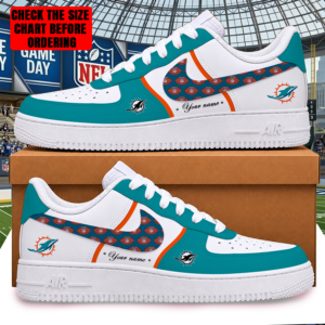 Limited Edition – Customized NFL Miami Dolphins Af1 Shoes