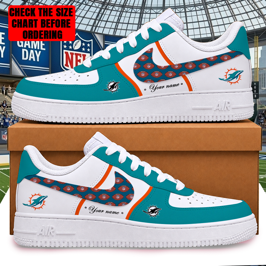 Limited Edition – Customized NFL Miami Dolphins Af1 Shoes