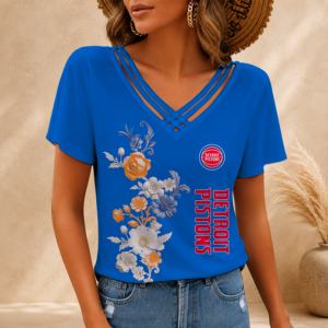 Limited Edition – Customized NBA Detroit Pistons V-Neck Shirt