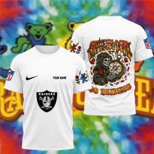 Limited Edition – Customized NFL Las Vegas Raiders x Grateful Dead T-Shirt