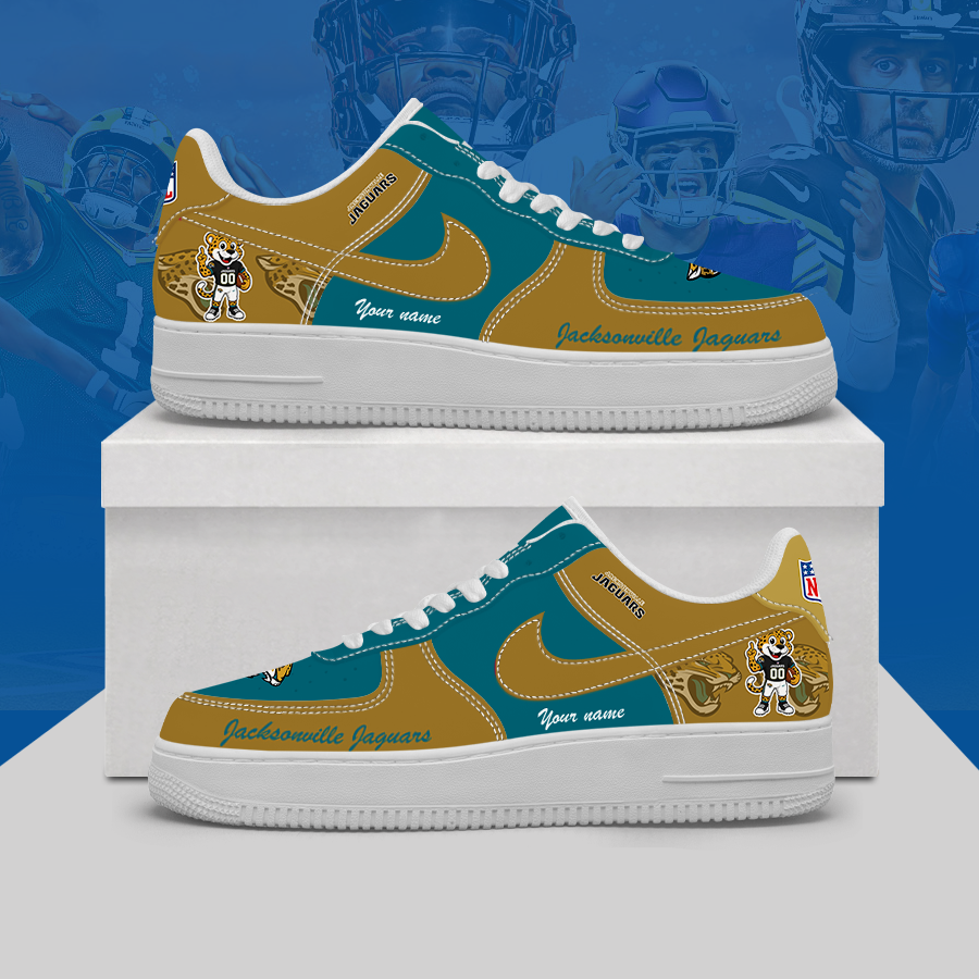 Limited Edition – Customized NFL Jacksonville Jaguars Af1 Shoes