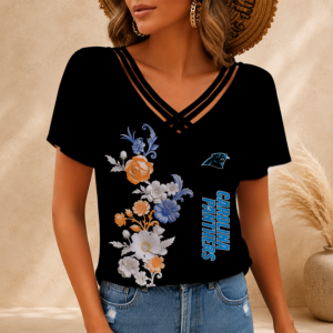 Limited Edition – Customized NFL Carolina Panthers V-Neck Shirt