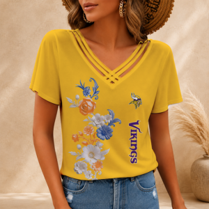 Limited Edition – Customized NFL Minnesota Vikings V-Neck Shirt