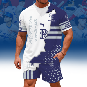 Limited Edition – Customized MLB Colorado Rockies Unisex T-Shirt & Shorts Set