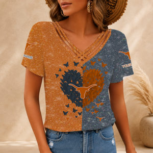 Limited Edition – Customized NCAA Texas Longhorns V-Neck Shirt