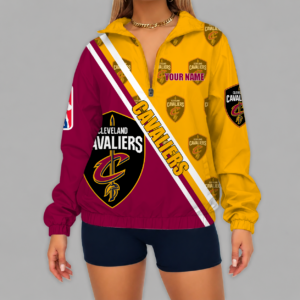 Limited Edition – Customized NBA Cleveland Cavaliers V-Neck Zipper Sweatshirt Jacket