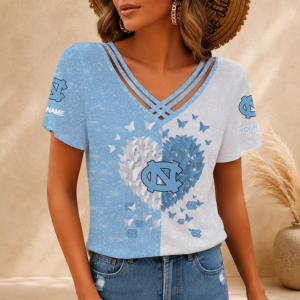Limited Edition – Customized NCAA North Carolina Tar Heels V-Neck Shirt