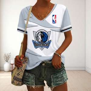 Limited Edition – Customized NBA Dallas Mavericks V-Neck Female Shirt