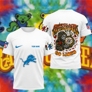 Limited Edition – Customized NFL Detroit Lions x Grateful Dead T-Shirt