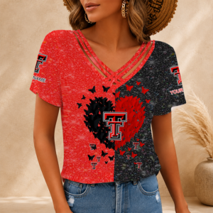 Limited Edition – Customized NCAA Texas Tech Red Raiders V-Neck Shirt