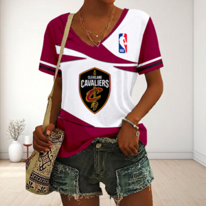 Limited Edition – Customized NBA Cleveland Cavaliers V-Neck Female Shirt