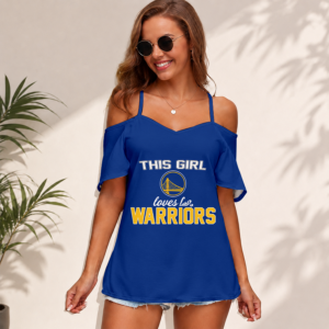 Limited Edition – Customized NBA Golden State Warriors Women’s Strappy Off-Shoulder Top