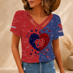 Limited Edition – Customized MLB Washington Nationals V-Neck Shirt