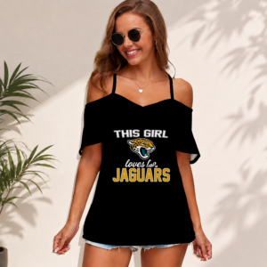 Limited Edition – Customized NFL Jacksonville Jaguars Women’s Strappy Off-Shoulder Top