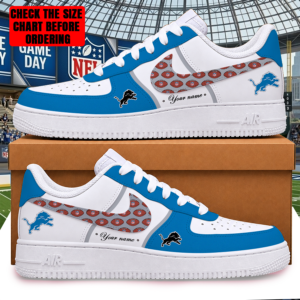 Limited Edition – Customized NFL Detroit Lions Af1 Shoes