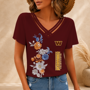 Limited Edition – Customized NFL Washington Commanders V-Neck Shirt