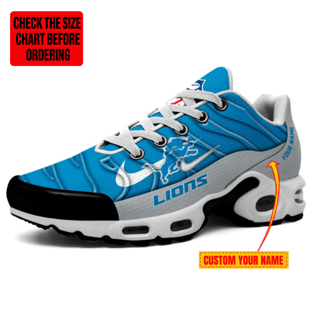 Limited Edition – Customized NFL Detroit Lions Air Max Plus Sneakers