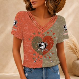 Limited Edition – Customized NHL Anaheim Ducks V-Neck Shirt