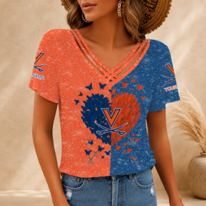 Limited Edition – Customized NCAA Virginia Cavaliers V-Neck Shirt