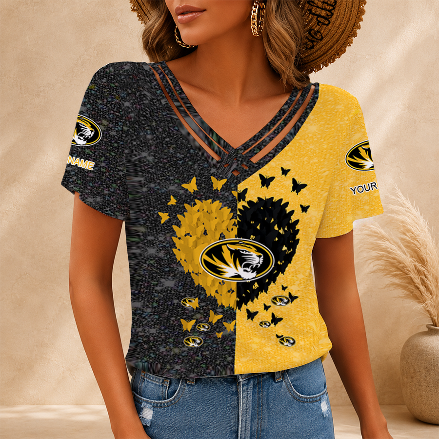 Limited Edition – Customized NCAA Missouri Tigers V-Neck Shirt