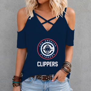 Limited Edition – Customized NBA Los Angeles Clippers Criss Cross V-Neck Top