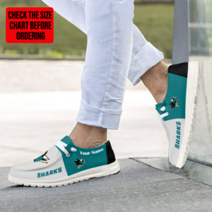 Limited Edition – Customized NHL San Jose Sharks Premium Loafer Shoes