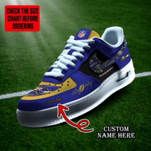Limited Edition – Customized NFL Baltimore Ravens Af1 Shoes