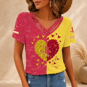 Limited Edition – Customized NBA Houston Rockets V-Neck Shirt
