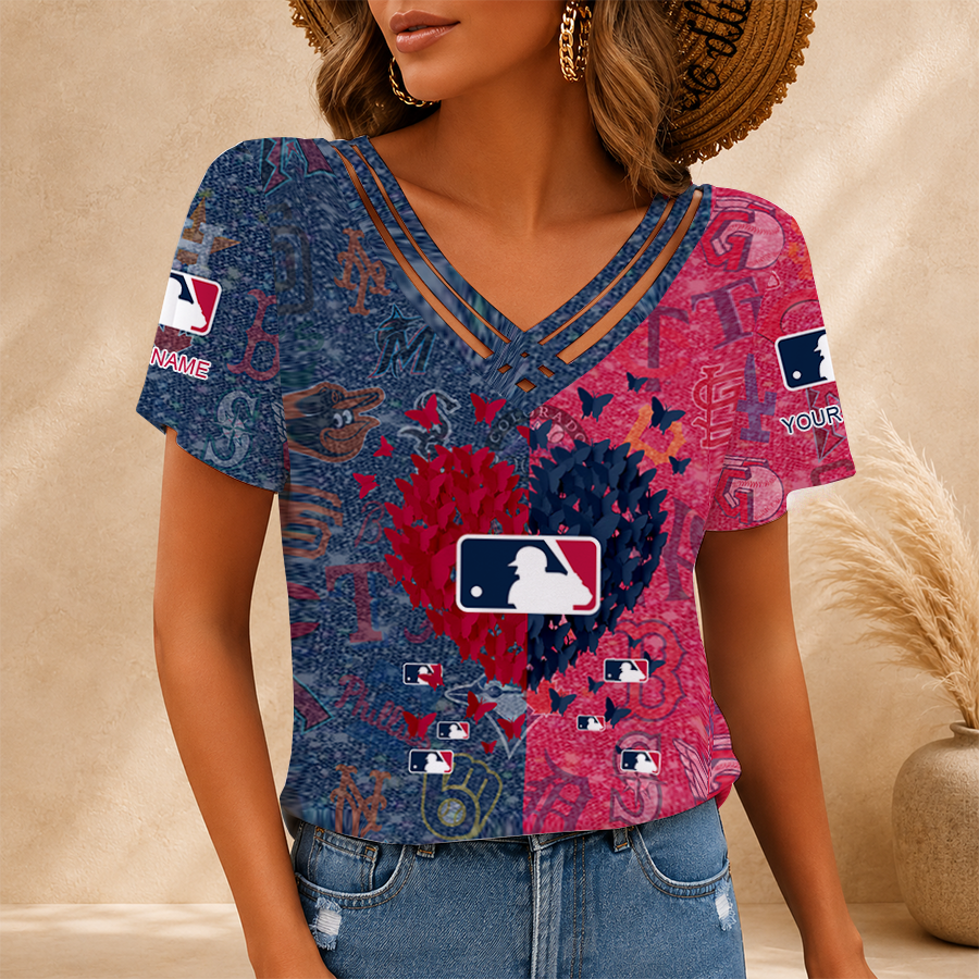 Limited Edition – Customized MLB All Teams V-Neck Shirt