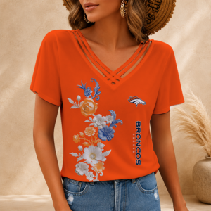 Limited Edition – Customized NFL Denver Broncos V-Neck Shirt