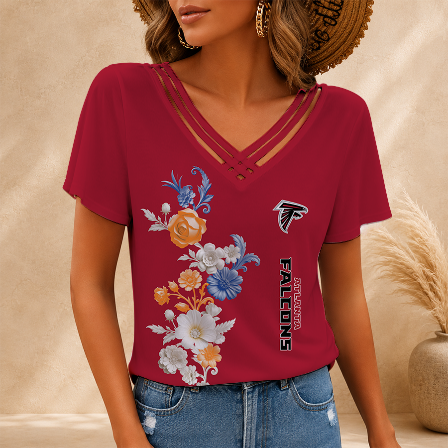 Limited Edition – Customized NFL Atlanta Falcons V-Neck Shirt