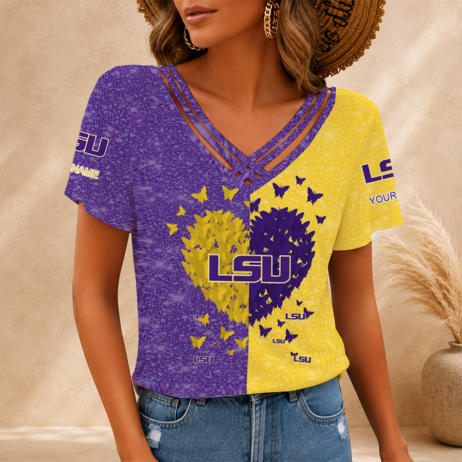 Limited Edition – Customized NCAA Lsu Tigers V-Neck Shirt