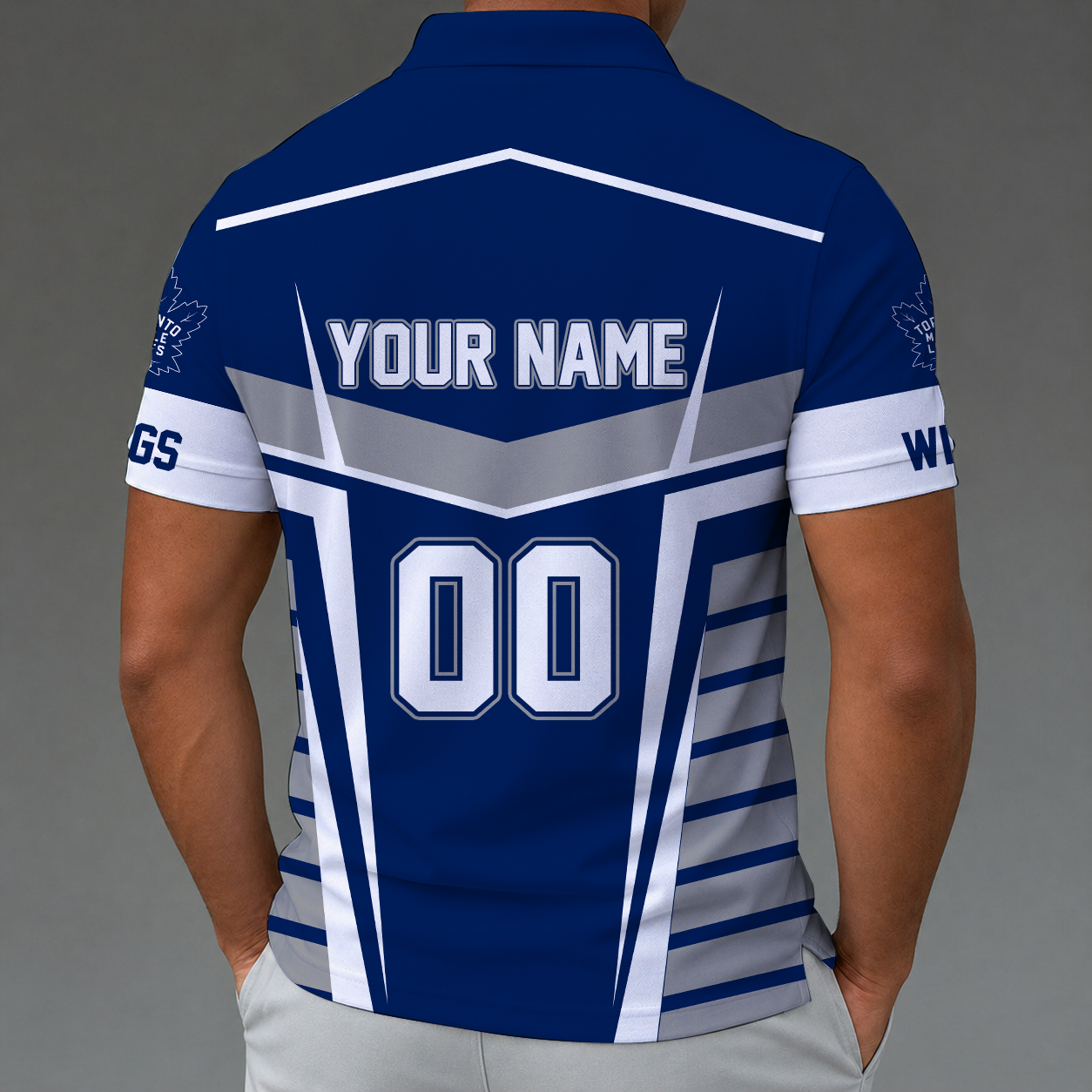 Limited Edition – Customized NHL Toronto Maple Leafs Zip Polo Shirt - Image 2