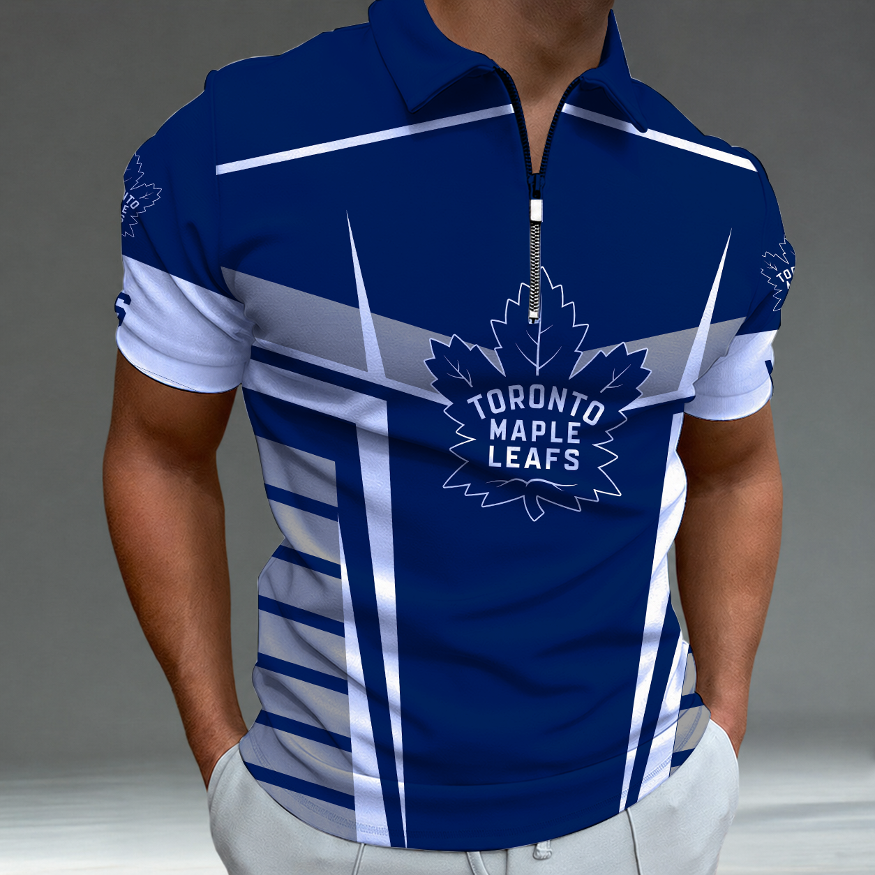 Limited Edition – Customized NHL Toronto Maple Leafs Zip Polo Shirt