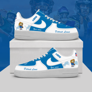 Limited Edition – Customized NFL Detroit Lions Af1 Shoes