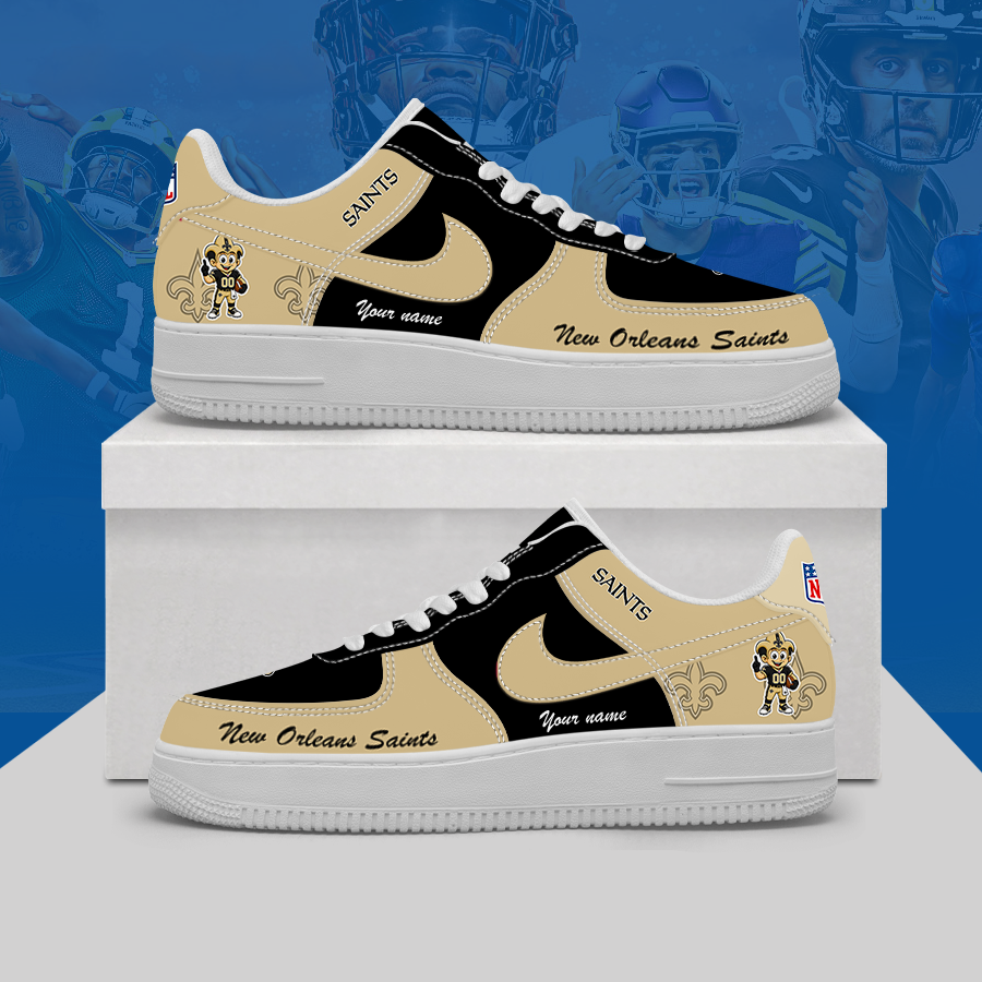 Limited Edition – Customized NFL New Orleans Saints Af1 Shoes